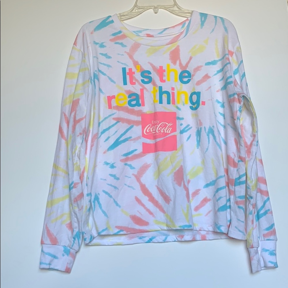 Coca Cola It’s the real thing tie dye crop top
